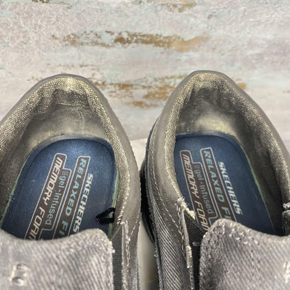 Skechers Relaxed Fit Shoes Mens Size 8.5 Black Memory Foam Slip On SN 64372 - Picture 9 of 11